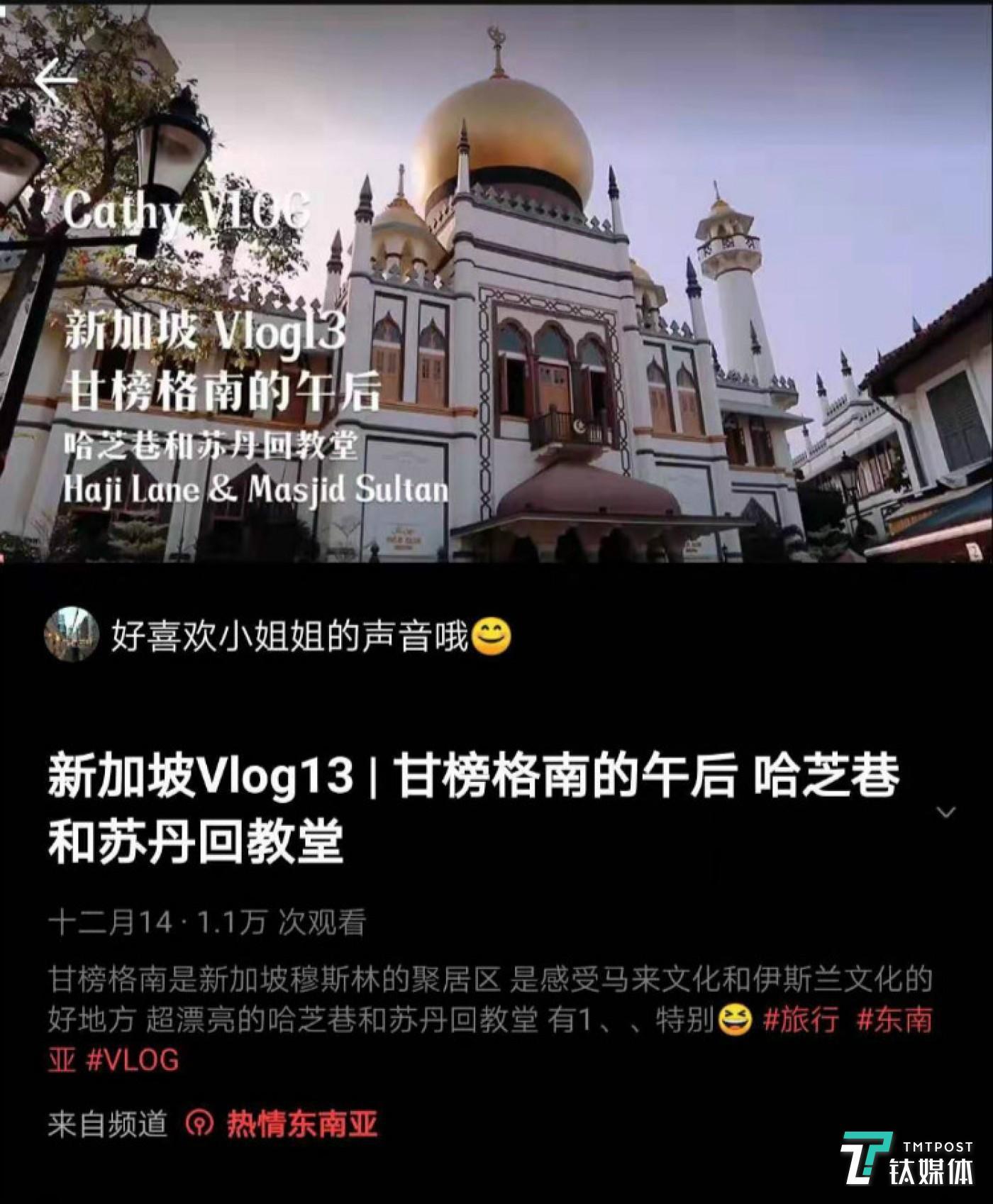 Vlog内容（来源VUE Vlog截图）